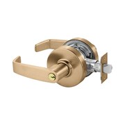 SARGENT Storeroom Closet Cylindrical Lock Grade 2 with L Lever and L Rose with T Strike and LA Keyway Satin 7G04LL10